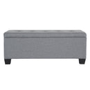 Artiss Storage Ottoman Blanket Box 97cm Linen Grey-3