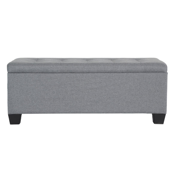 Artiss Storage Ottoman Blanket Box 97cm Linen Grey