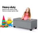 Artiss Storage Ottoman Blanket Box 97cm Linen Grey-4