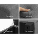 Artiss Storage Ottoman Blanket Box 97cm Linen Grey-5