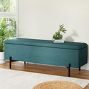 Artiss Storage Ottoman Blanket Box 140cm Velvet Green-7
