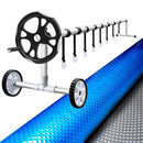 Aquabuddy Pool Cover 500 Micron 10x4m Swimming Pool Solar Blanket Blue Silver 5.5m Roller-1