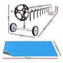 Aquabuddy Pool Cover 500 Micron 10x4m Swimming Pool Solar Blanket Blue Silver 5.5m Roller-2