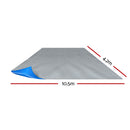 Aquabuddy Pool Cover 500 Micron 10.5x4.2m Swimming Pool Solar Blanket Blue Silver-2