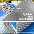 Aqua Buddy Pool Cover 500 Micron 7x4m Swimming Pool Solar Blanket Blue Silver-5