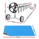 Aquabuddy Pool Cover 500 Micron 8.5x4.2m Swimming Pool Solar Blanket 5.5m Roller-2