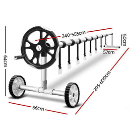Aquabuddy Pool Cover Roller 5.5m Adjustable Swimming Pool Solar Blanket Reel - 0