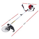 Giantz 2 Stroke Pole Chainsaw Petrol Hedge Trimmer Tree Pruner 7 In 1-2