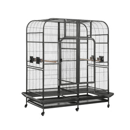 i.Pet Bird Cage Extra Large Aviary 185cm Pet Parrot Cage Castor Wheel Removable Divider