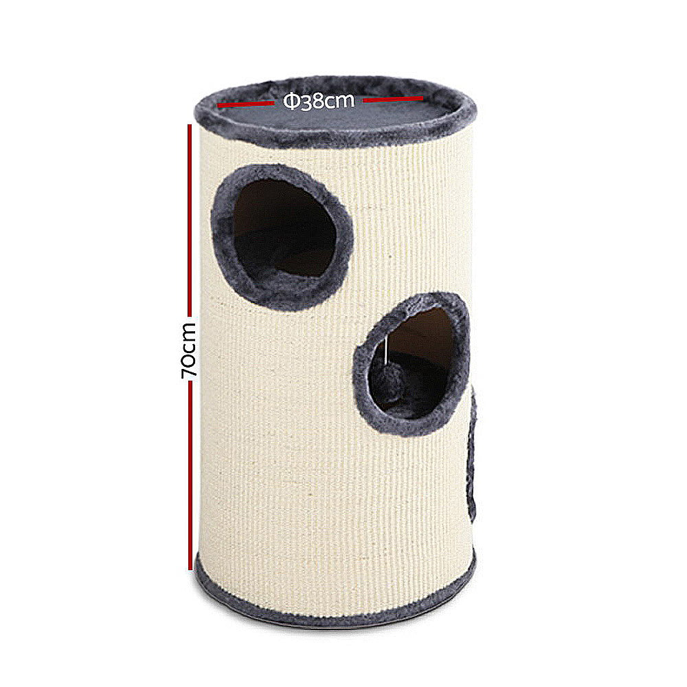 i.Pet Cat Tree 70cm Scratching Post Tower Scratcher Trees Wood Condo House Toys - 0