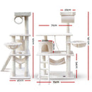 i.Pet Cat Tree 141cm Tower Scratching Post Scratcher Condo Wood House Bed Beige-2