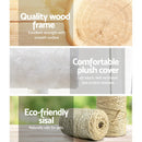 i.Pet Cat Tree 141cm Tower Scratching Post Scratcher Condo Wood House Bed Beige-4