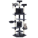 i.Pet Cat Tree 203cm Tower Scratching Post Scratcher Condo Trees House Bed Grey-1