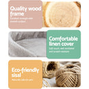 i.Pet Cat Tree 135cm Tower Scratching Post Scratcher Wood Condo House Toys Grey-5