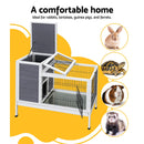 i.Pet Rabbit Hutch Chicken Coop 97cm x 49cm x 86cm Chicken Coop Large Run Wooden Outdoor Cage House-4