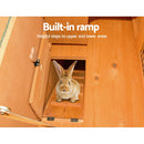 i.Pet Chicken Coop Rabbit Hutch 96cm x 96cm x 100cm Large Chicken Coop Run Wooden Cage Outdoor House-6