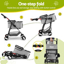 i.Pet Pet Stroller Dog Pram Cat Carrier Travel Large Pushchair Foldable 4 Wheels Grey-5