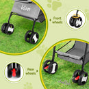 i.Pet Pet Stroller Dog Pram Cat Carrier Travel Large Pushchair Foldable 4 Wheels Grey-6