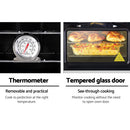 Devanti Portable Gas Oven LPG Silver-3