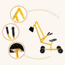 Keezi Kids Ride On Car Digger Bulldozer Sandpit Play Toys Rotate Seat Yellow-6