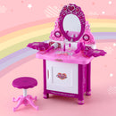 Keezi Kids Pretend Makeup Play Set Dressing Table Chair Girls Toys Children-8