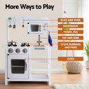 Keezi Kids Kitchen Play Set Wooden Pretend Toys Cooking Children Cookware Food-4