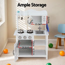 Keezi Kids Kitchen Play Set Wooden Pretend Toys Cooking Children Cookware Food-6