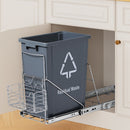 Cefito Pull Out Bin Kitchen Cabinet Slide Garbage Rubbish Bins Basket 40L Grey-7