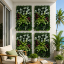 Gardeon 4PCS Artificial Plant Wall Panels 40X60CM Boxwood Panel Flower Backdrop Backyard Green Decor-1