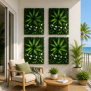 Gardeon 4PCS Artificial Plant Wall Panels 40X60CM Boxwood Panel Leaf Backdrop Backyard Green Decor-1