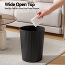 Cefito 8L Open Top Rubbish Bins Waste Bin Trash Can Storage Dustbin Black-5