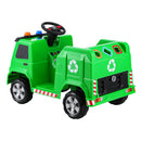 Rigo Kids Ride On Car Garbage Truck Police Light 12V Electric Toys Cars Green-3