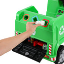 Rigo Kids Ride On Car Garbage Truck Police Light 12V Electric Toys Cars Green-4