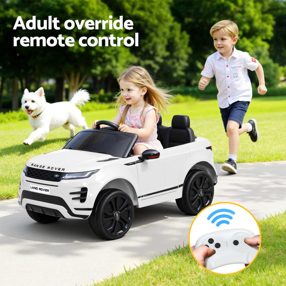 Rigo Ride On Car Kids Electric Ride On Cars Land Rover Licensed 12V White
