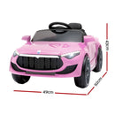 Rigo Kids Electric Ride On Car Toys Cars Headlight Music Remote Control 12V Pink-2