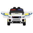 Rigo Kids Electric Ride On Patrol Police Car Horn Music Remote White-3