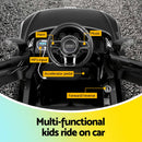Kids Ride On Car Audi R8 Licensed Sports Electric Toy Cars Black-5