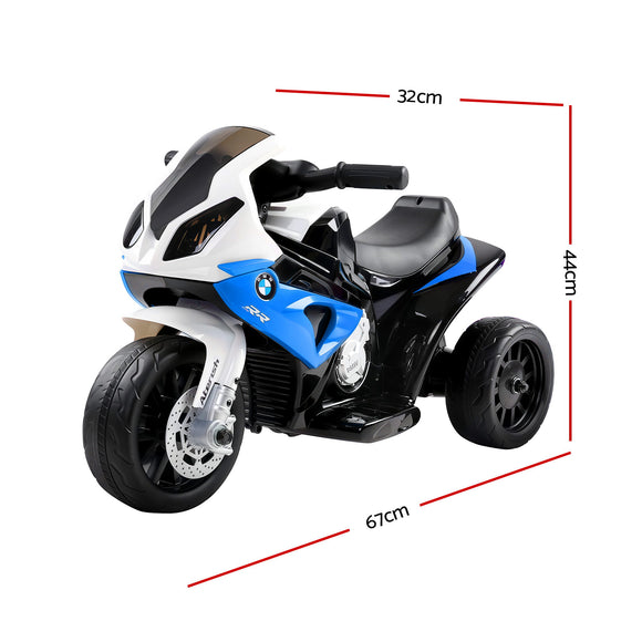 Kids Electric Ride On Car Police Motorcycle Motorbike BMW Licensed S1000RR Blue
