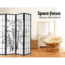 Artiss 8 Panel Room Divider Screen 348x179cm Bamboo Black White-5