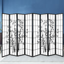 Artiss 8 Panel Room Divider Screen 348x179cm Bamboo Black White-7
