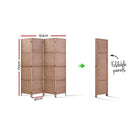 Artiss 4 Panel Room Divider Screen Privacy Timber Foldable Dividers Stand Natural-2
