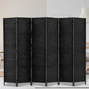 Artiss 6 Panel Room Divider Screen Privacy Timber Foldable Dividers Stand Black-8