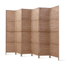 Artiss 6 Panel Room Divider Screen Privacy Timber Foldable Dividers Stand Natural-1