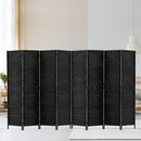 Artiss 8 Panel Room Divider Screen Privacy Timber Foldable Dividers Stand Black-7