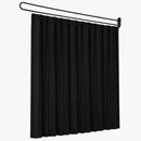 Artiss Room Divider Wall Mounted Hanging Curtain Partition Screen Black 200x220cm-2