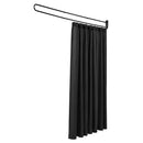 Artiss Room Divider Wall Mounted Hanging Curtain Partition Screen Black 200x220cm-4