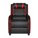 Artiss Recliner Chair Gaming Chair Leather Black Serik-4