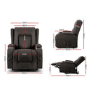 Artiss Recliner Chair Lift Assist Heated Massage Chair Velvet Rukwa-3