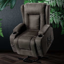 Artiss Recliner Chair Lift Assist Heated Massage Chair Velvet Rukwa-8