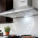 Devanti 900mm Range Hood 90cm Rangehood Stainless Steel-1